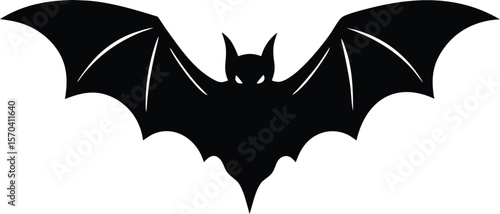 bat silhouette vector minimal wild animal clipart