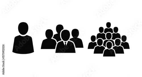 Visual Representation of Increasing Group Size and Team Collaboration Dynamics