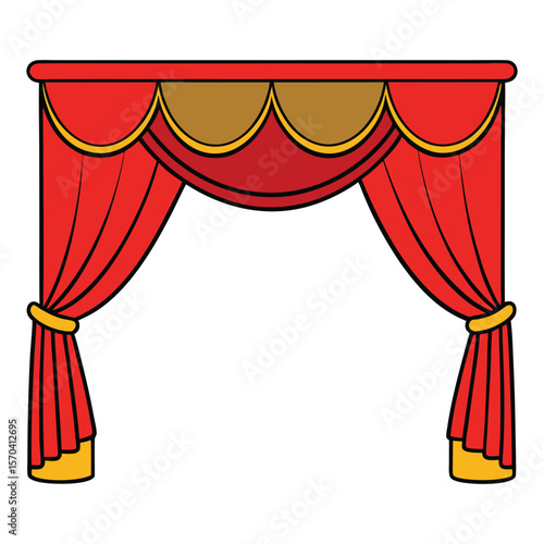 Luxurious velvet stage curtain drapes elegantly, creating a dramatic entrance with rich folds and deep color—perfect for theaters, performances, and grand reveals.
