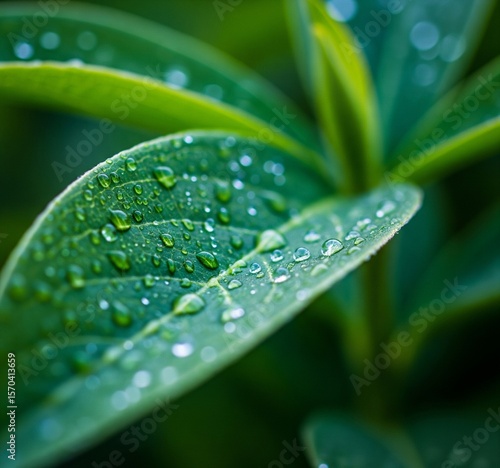 a vibrant green leaf captured in a clean, minimalistic composition. this ai-generated image presents a close-up view of natural foliage, emphasizing texture, freshness, and organic beauty.
