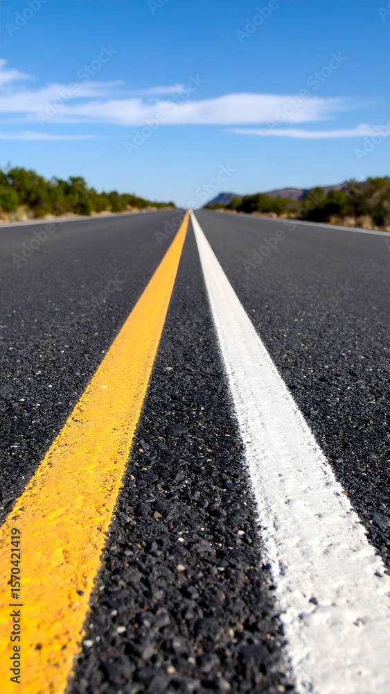 Pristine Asphalt Road Perspective Pristine Asphalt Road Perspective