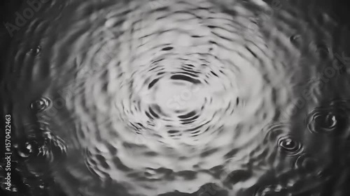 Water ripples with black and white.