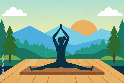 yoga in the mountains
