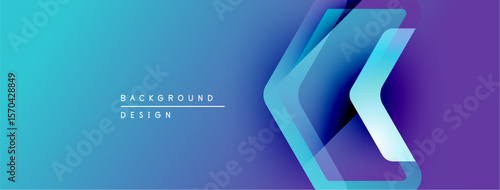Abstract gradient background. Blue, purple hues create modern design. Layered shapes suggest movement, depth. Minimalist aesthetic.