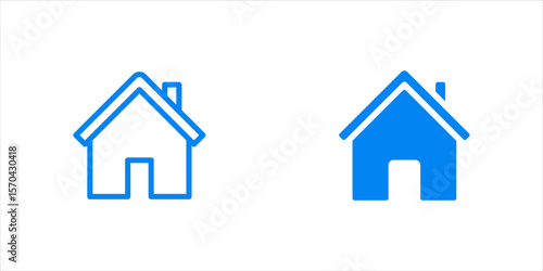 Ilustration Home button icons set. Home page icon. Simple house symbols. Building icon. Vector illustration.