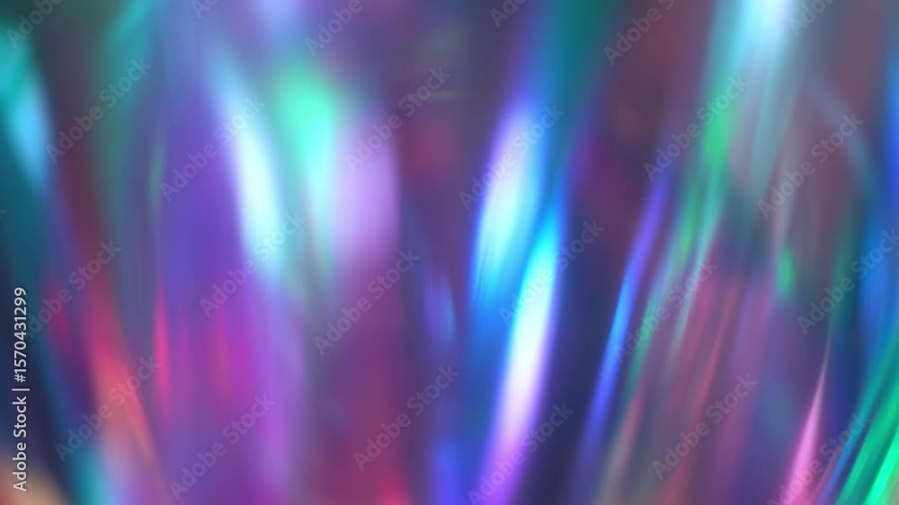 Holographic glare overlay. Blurry rainbow light effect