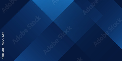 Modern black dark navy blue silver abstract pattern background. Geometric shape. Line triangle angle fold polygon diamond 3D design abstract