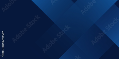 Modern black dark navy blue silver abstract pattern background. Geometric shape. Line triangle angle fold polygon diamond 3D design