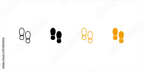 Illustration Vector graphic of boot print icon set template