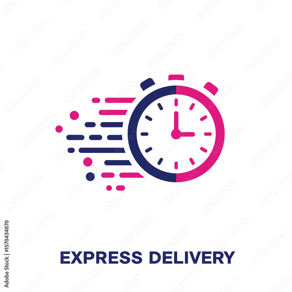 A stylized stopwatch graphic with speed lines, signifying express delivery. A stylized stopwatch graphic with speed lines, signifying express delivery.