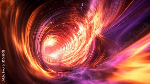 Wallpaper Mural A vibrant, swirling vortex of colors creating a dynamic tunnel effect in a cosmic space Torontodigital.ca