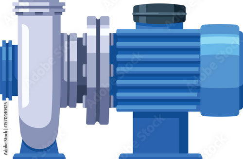 Industrial station for water pumping