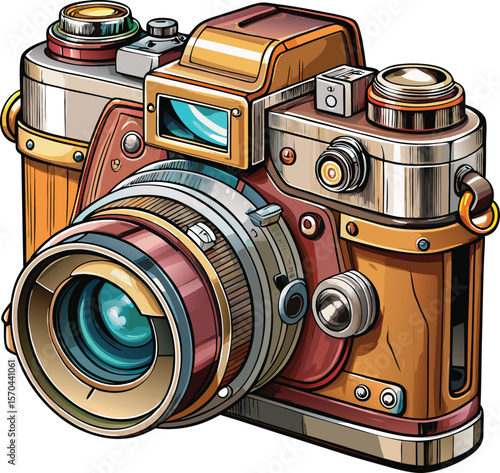 vintage photo camera vector illustration 