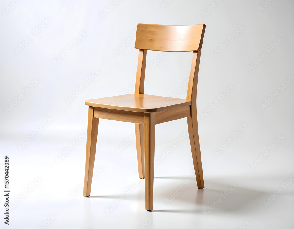 Wooden Chair on White Background Wooden Chair on White Background