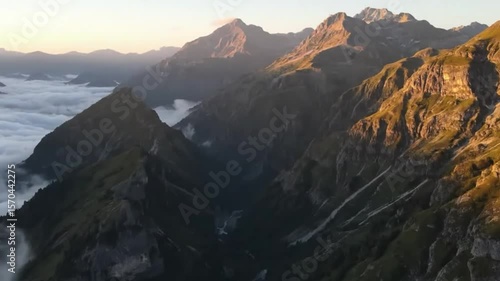 sunset in the mountains