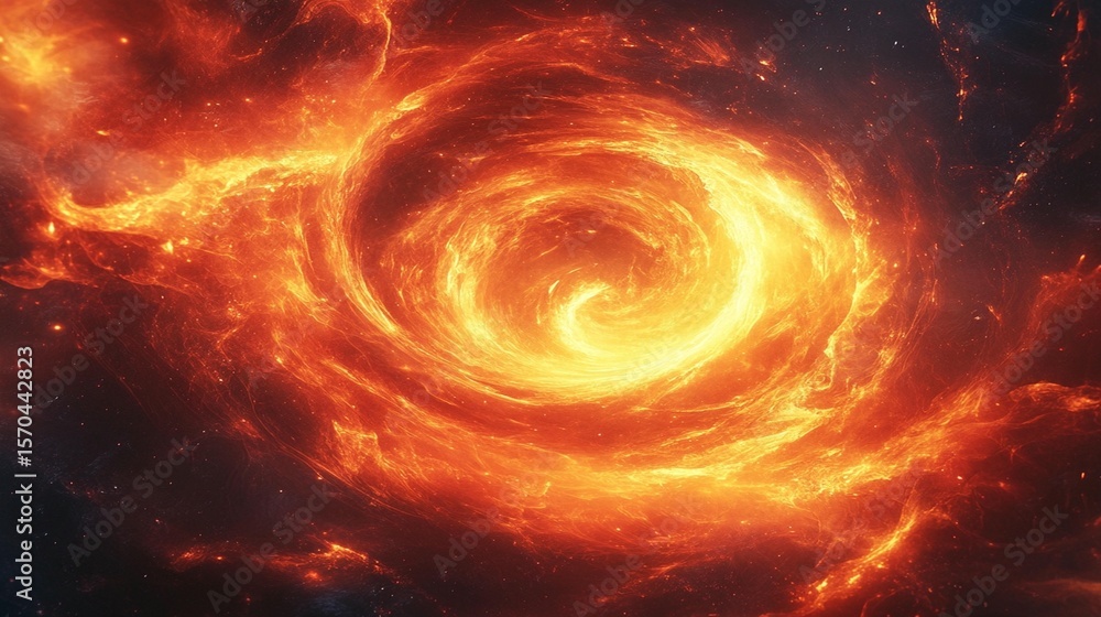 Obraz premium Fiery Cosmic Vortex