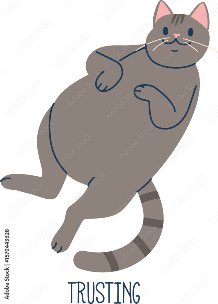 Obraz premium Trusting cat pet animal language