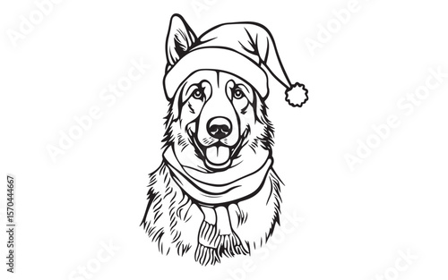 vector illustration of a dog