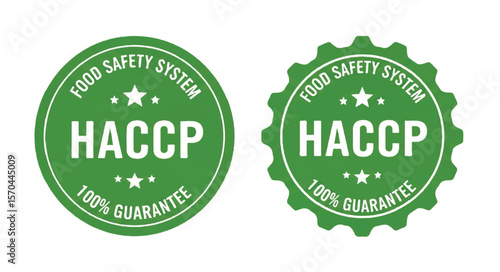 HACCP food safety system 100% guarantee label badges