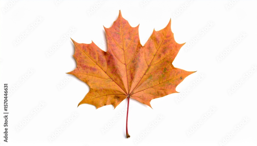 Vibrant autumn maple leaves, isolated on white, showcase the season's colorful beauty Vibrant autumn maple leaves, isolated on white, showcase the season's colorful beauty