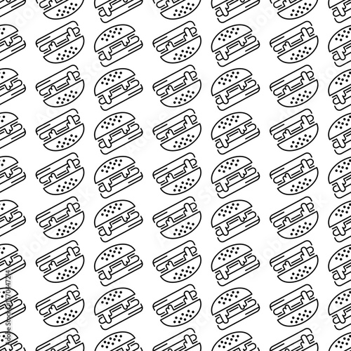 Hamburger Day Seamless Pattern