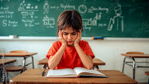 Struggling student overwhelmed by school challenges