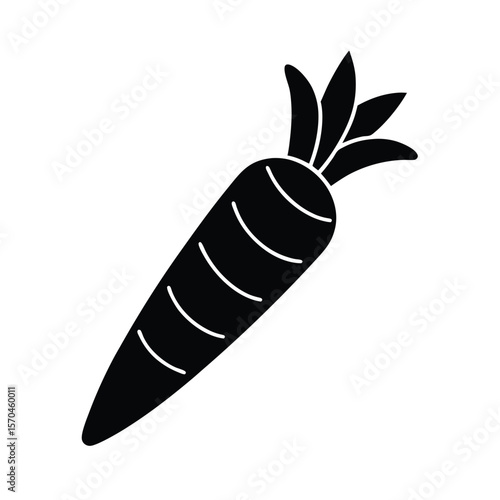 Carrot Icon Outline Vector Illustration