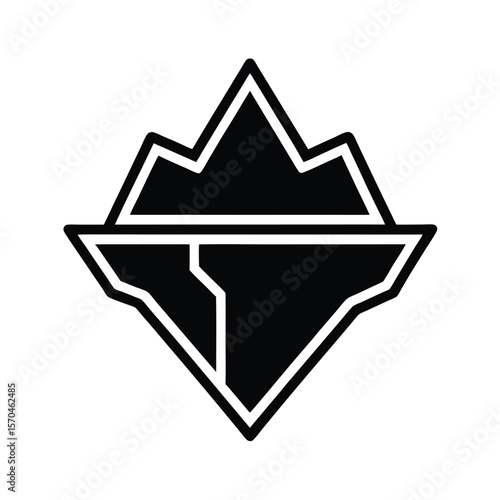 Ice Floe Icon Outline Vector Illustration