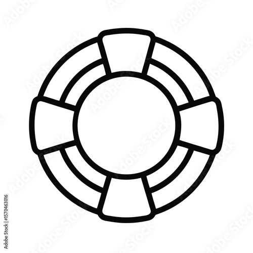 Life Preserver Icon Outline Vector Illustration