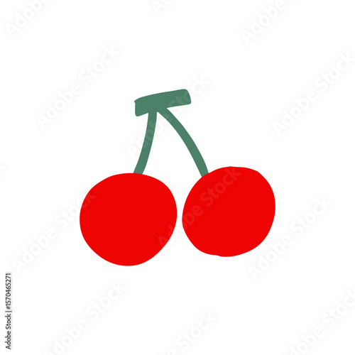 cherry fruit icon design vector illustration	