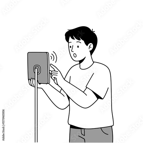 A Minimalist Illustration for Smart Home Technology and Modern Living Concepts. Ideal for digital illustration, UI design, and tech-focused content.