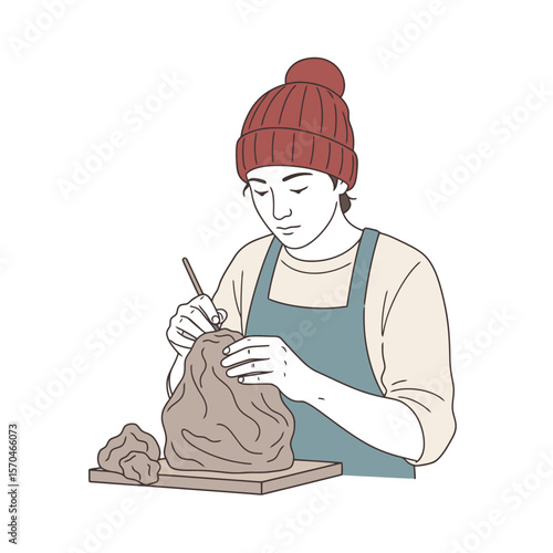 Sculpting Art: A Handcrafted Clay Creation