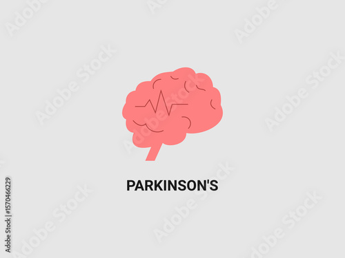 a pink brain with a fluctuating heartbeat line inside
