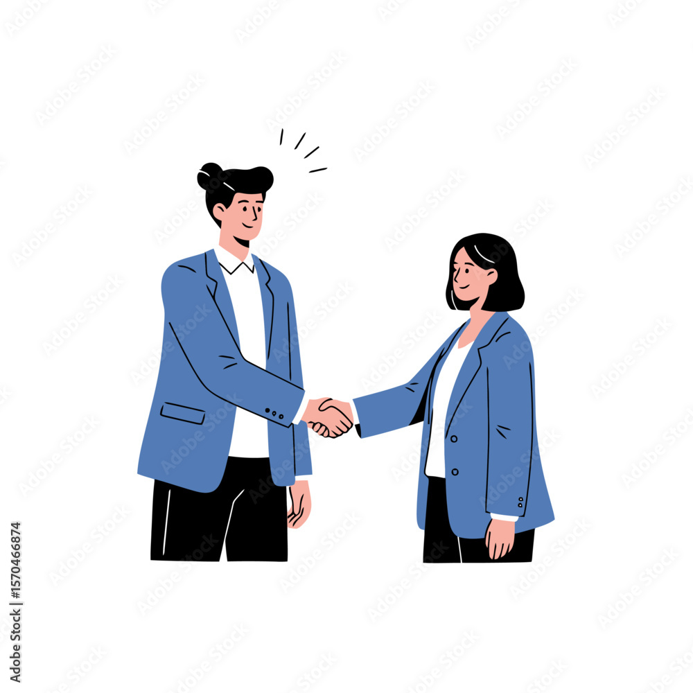 Fototapeta premium Successful Business Partnership: Handshake Agreement