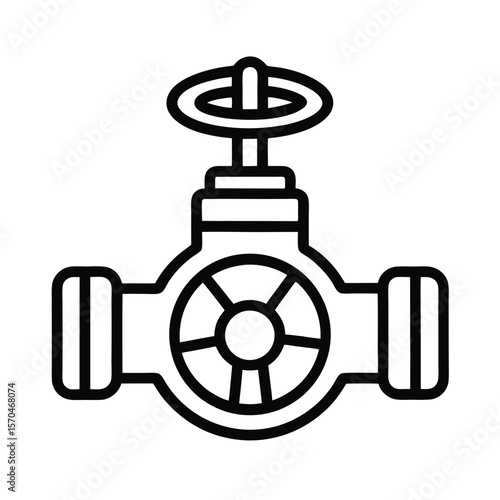 Valve Icon Outline Vector Illustration