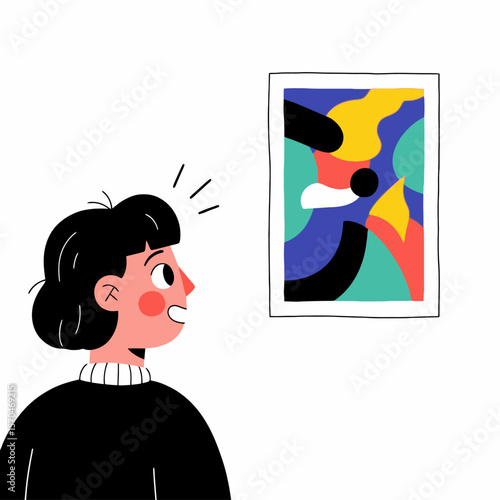 Captivated by Abstract Art: A Moment of Awe