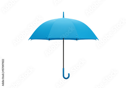 Blue Umbrella Weather Protection Isolated Transparent Background Object