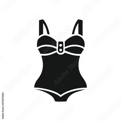 Stylish cartoon illustration of a woman in a pink dress with a black and white cat, rabbit, and a magic cat vector design A minimalist vector style silhouette of a black lace babydoll negligee icon