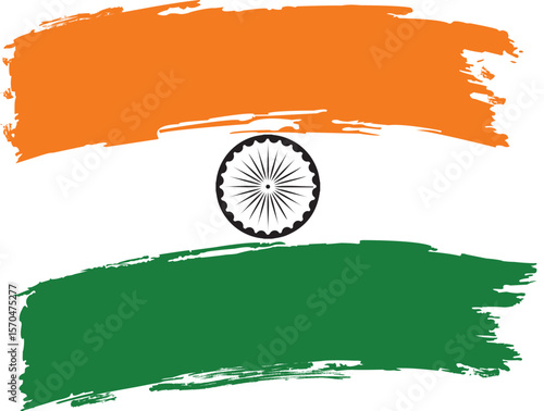 Indian flag vector illustration. portrait indias map. happy independence day