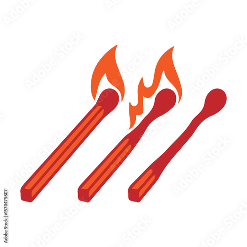 wooden matchstick icon