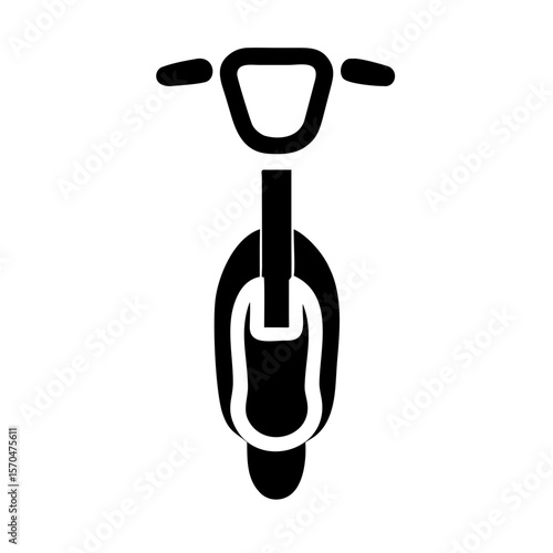 Sleek black silhouette depicting a modern electric scooter design for future transportation