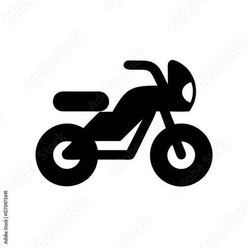 Sleek minimalist black silhouette of an electric scooter or modern unicycle design