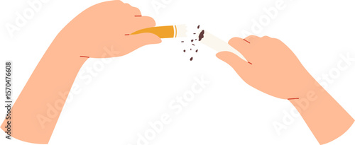 Breaking a Cigarette in Half

