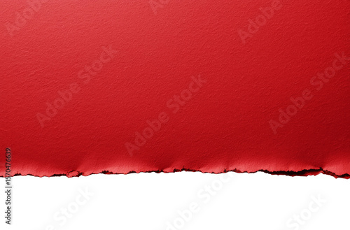 Wallpaper Mural Red grunge paper texture with a torn edge, perfect for a vintage blank banner design or aged card backdrop Torontodigital.ca