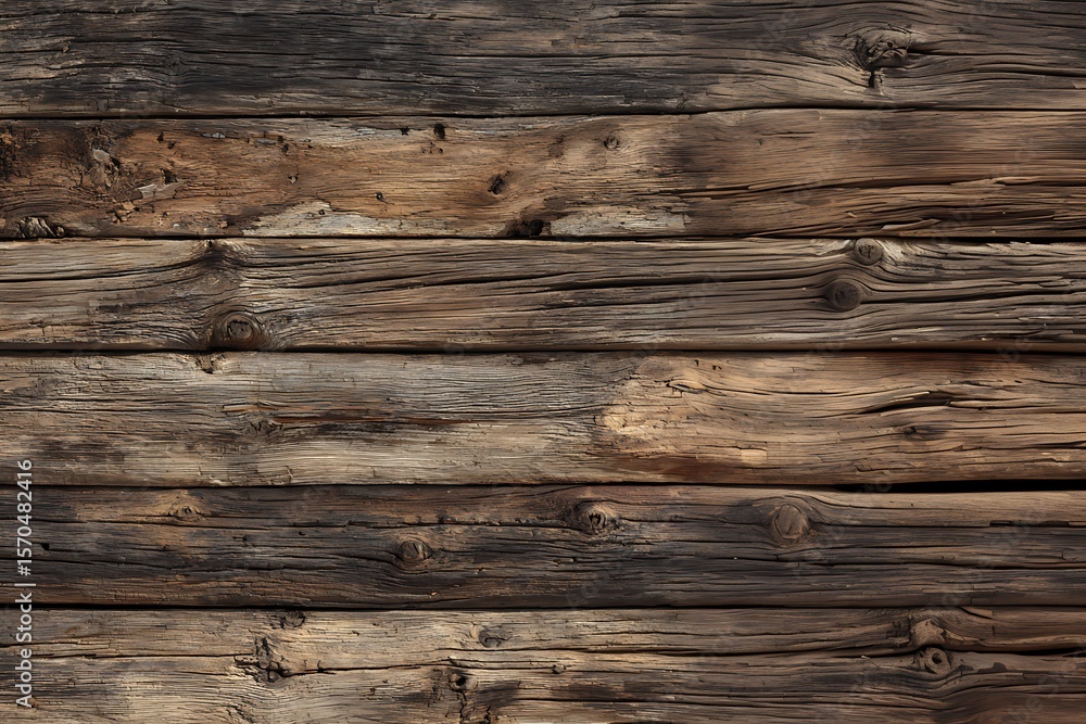Obraz premium Rustic Weathered Wooden Planks Background Texture