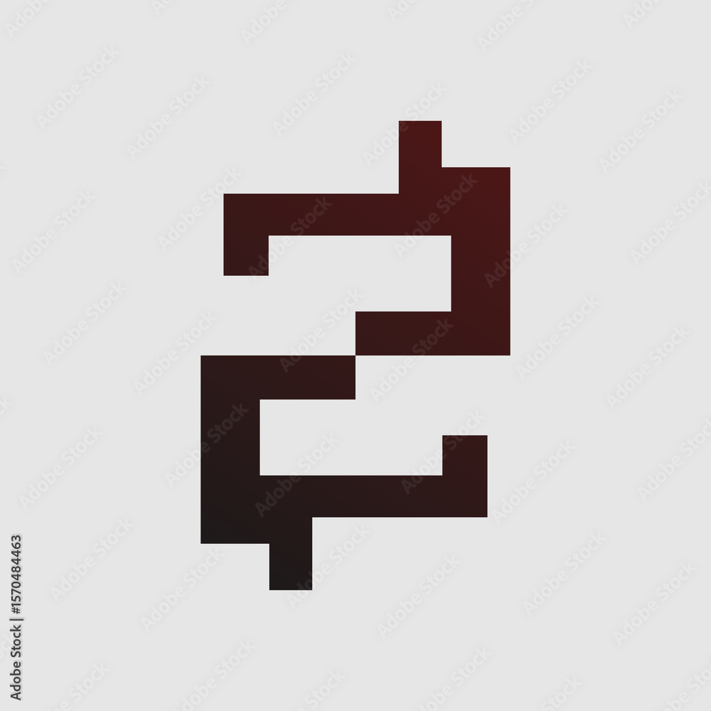 Obraz premium Minimalist CZ initial monogram logo in abstract block style with dark gradient tones, perfect for branding, tech startups, or creative industries.