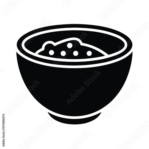 Cereal Bowl Icon Outline Vector Illustration