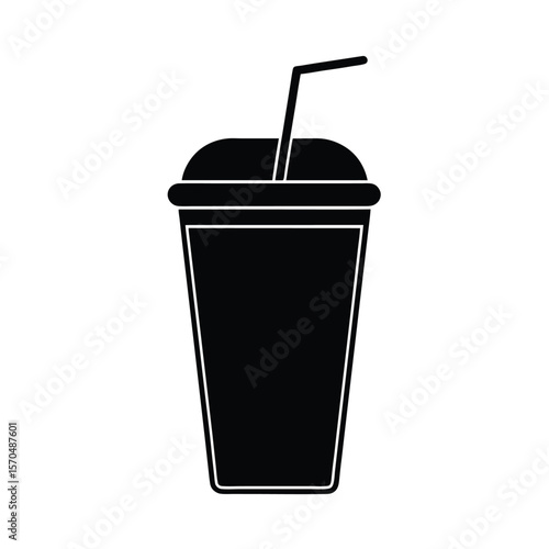 Smoothie Cup Icon Outline Vector Illustration