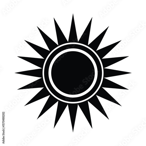 Sun Icon Outline Vector Illustration
