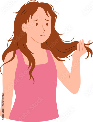 Woman with Hair Problem

